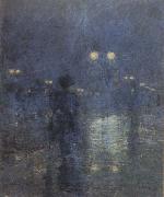 Childe Hassam Fifth Avenue Nocturne (mk43) oil painting picture wholesale